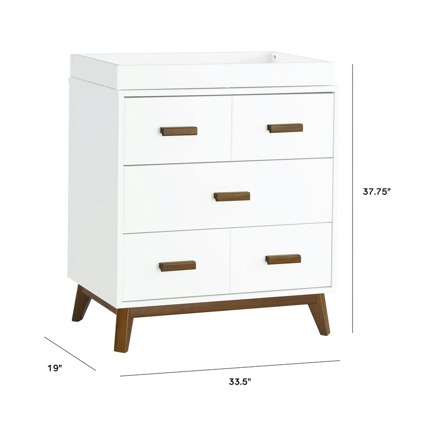 Scoot 3-Drawer Compact Changer Dresser with Removable Changing Tray (34")