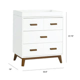 Scoot 3-Drawer Compact Changer Dresser with Removable Changing Tray (34")