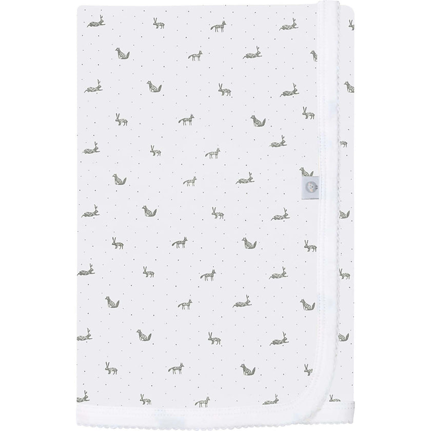 Little Gray Rabbit Pima Cotton Baby Blanket