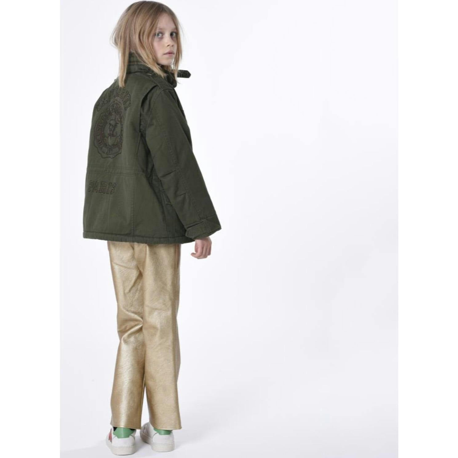 ZADIG & VOLTAIRE Club Voltaire Faux Leather Gold Flare Pants