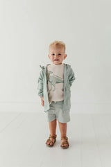 Light-weight Windbreaker in Aqua Grey