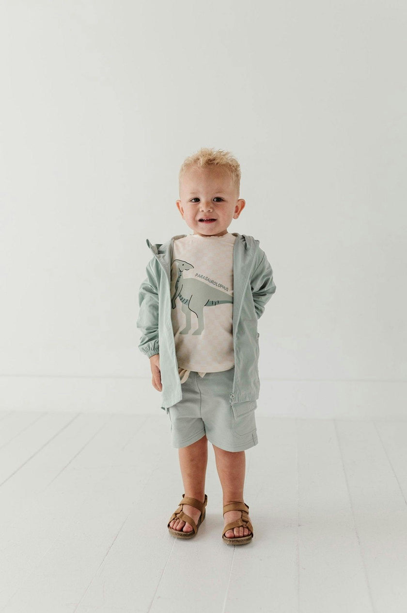 Light-weight Windbreaker in Aqua Grey