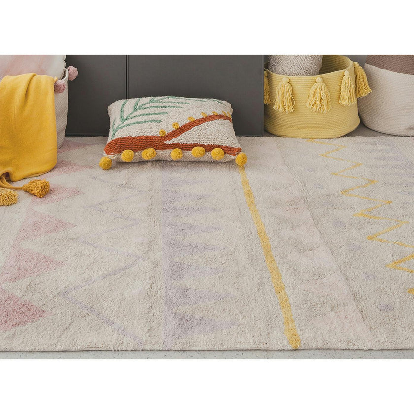 Azteca Natural Washable Rug, Multi
