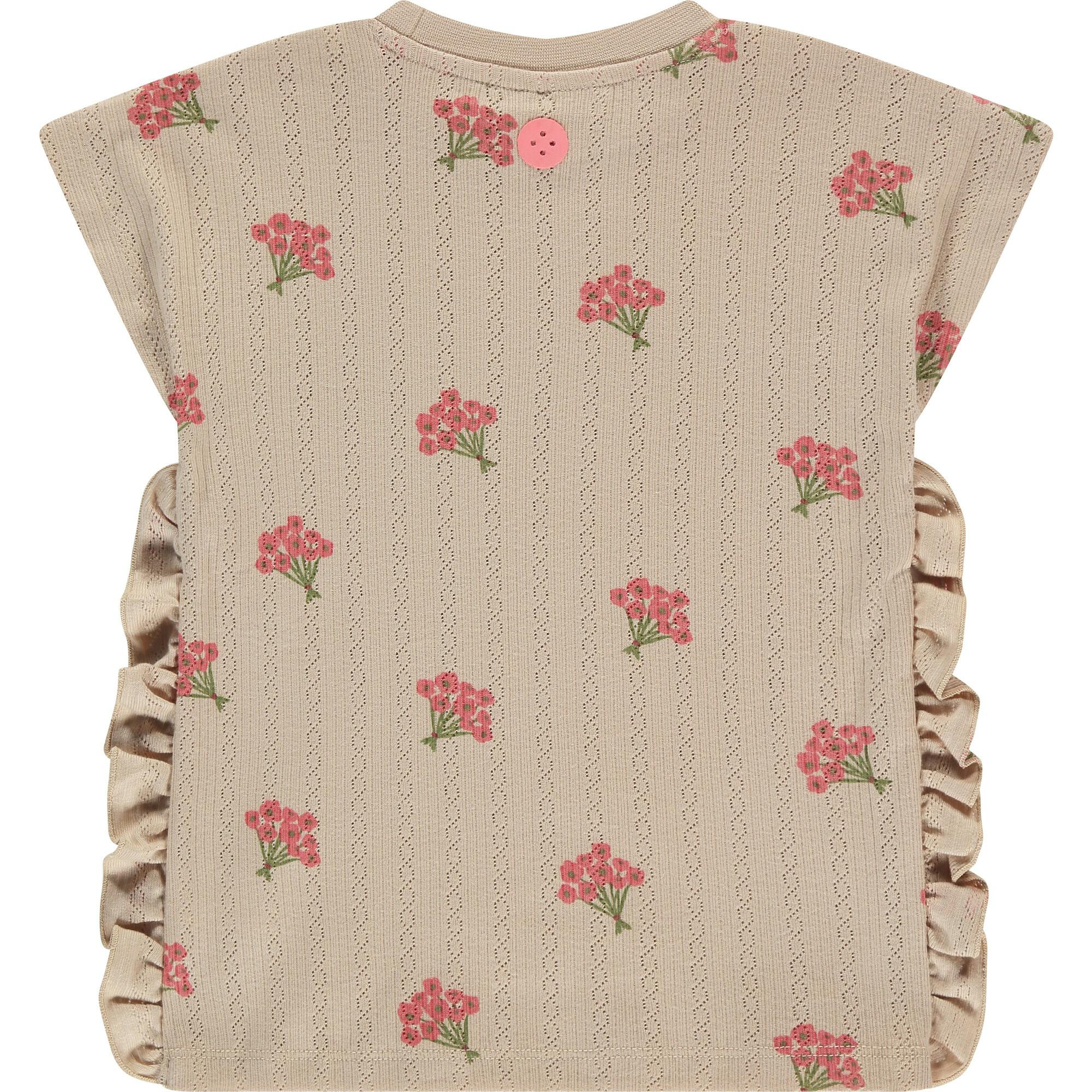 Floral Print Pointelle Top