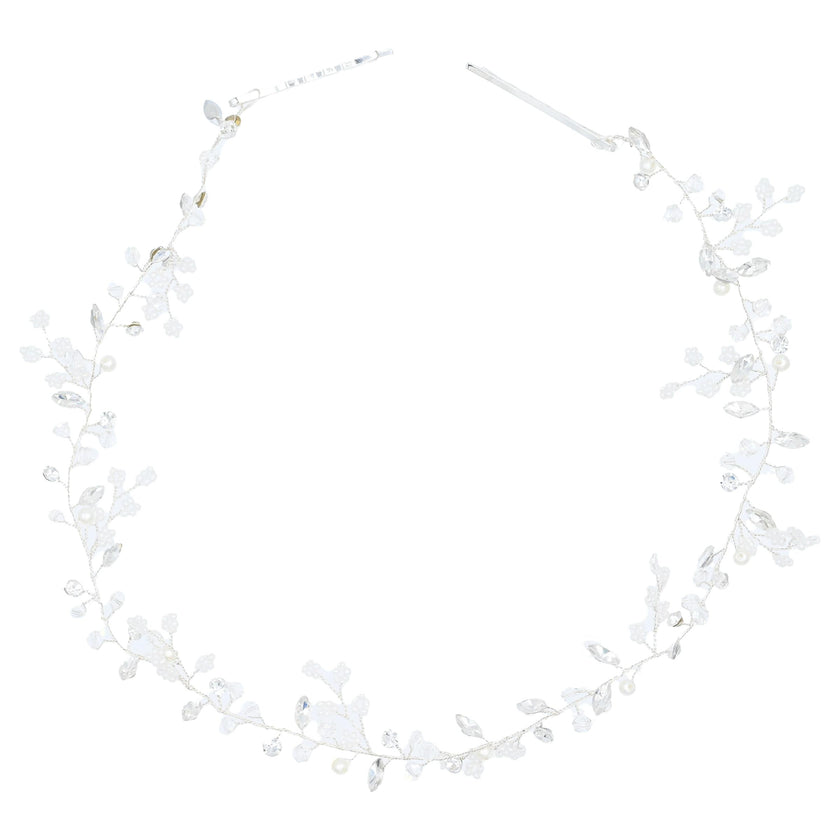 Crystal Floral Accented Hair Vine