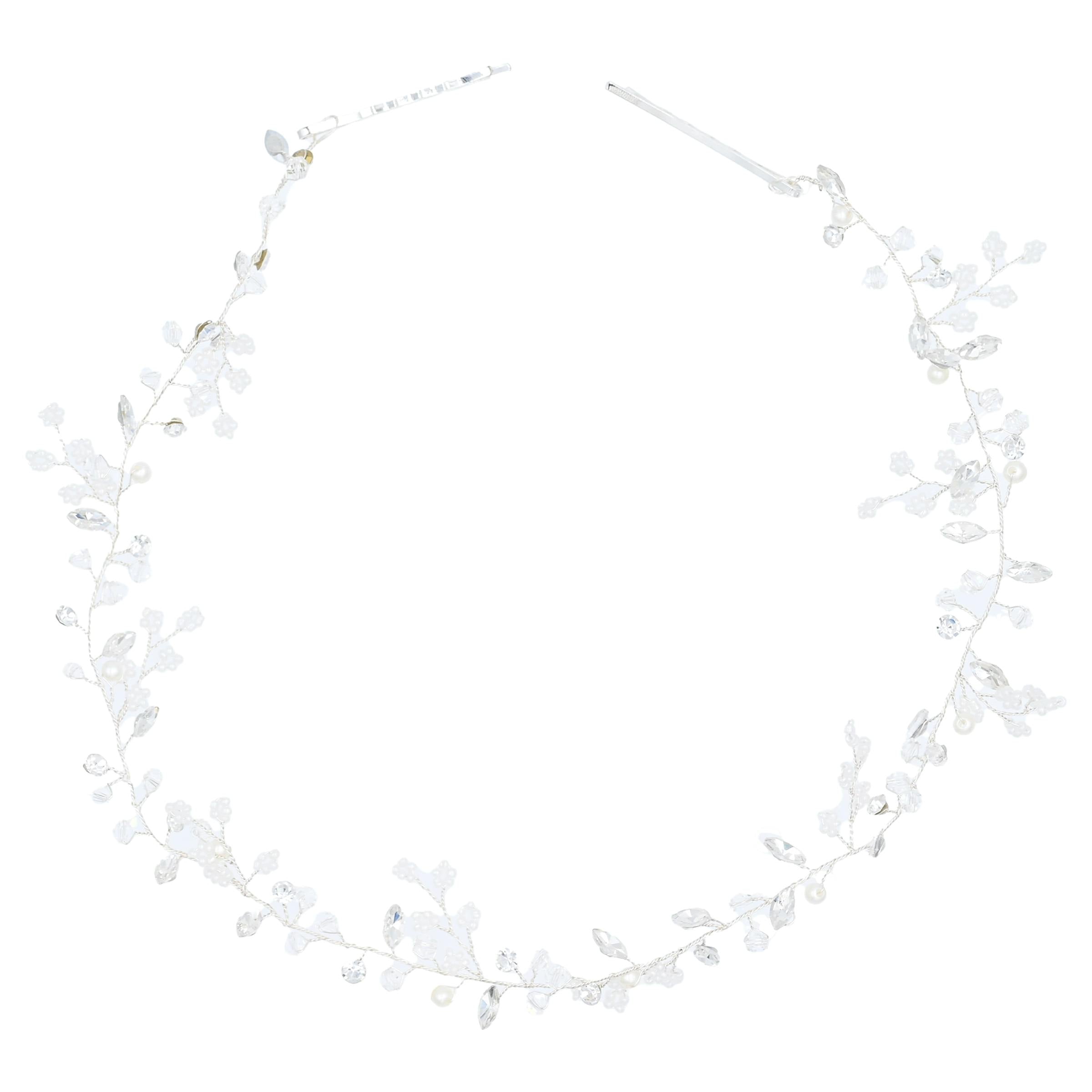 Crystal Floral Accented Hair Vine