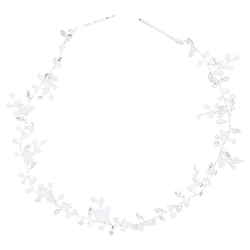 Crystal Floral Accented Hair Vine