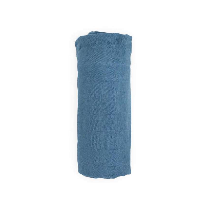Deluxe Muslin Swaddle Blanket - Blue Dusk