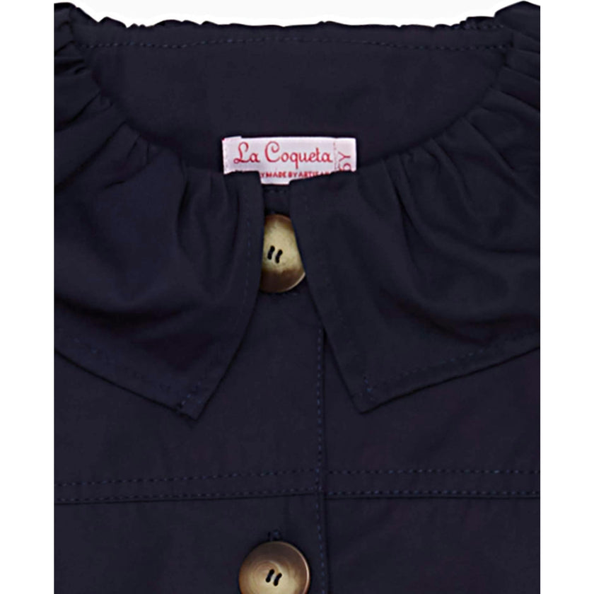 Navy Celestina Girl Coat