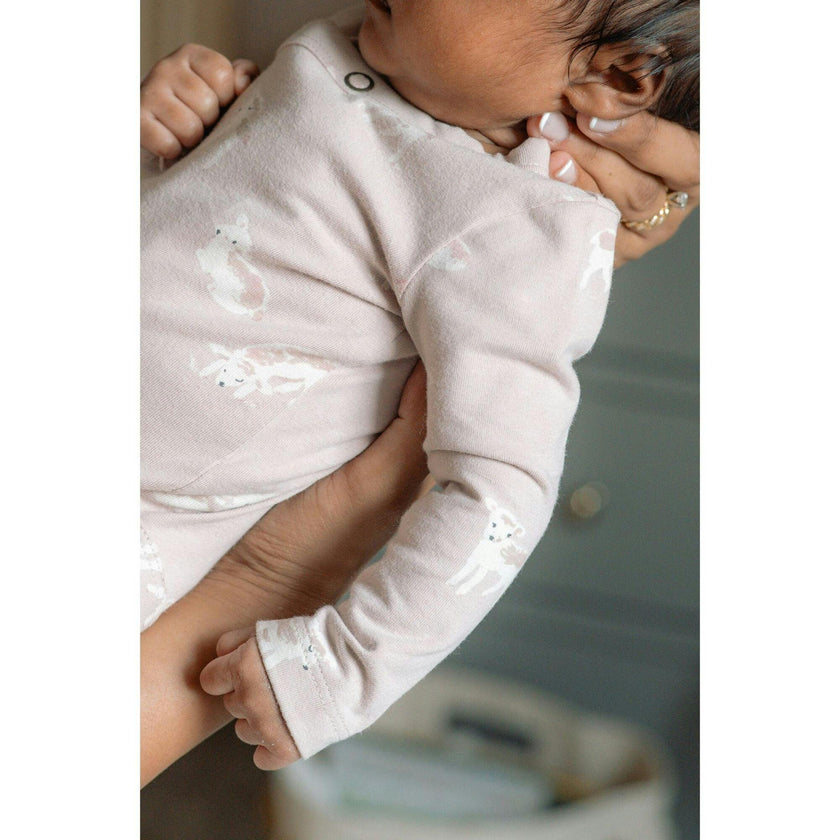 The Littles Long Sleeve Kimono One-Piece, Pink