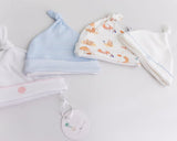Blue Stripes Pima Cotton Newborn Hat