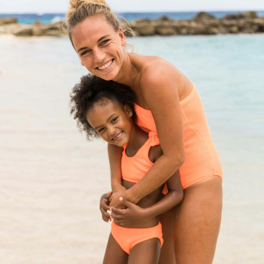Tangerine One Shoulder Swimsuit