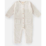Fuzzy Long Sleeve Buttoned Romper
