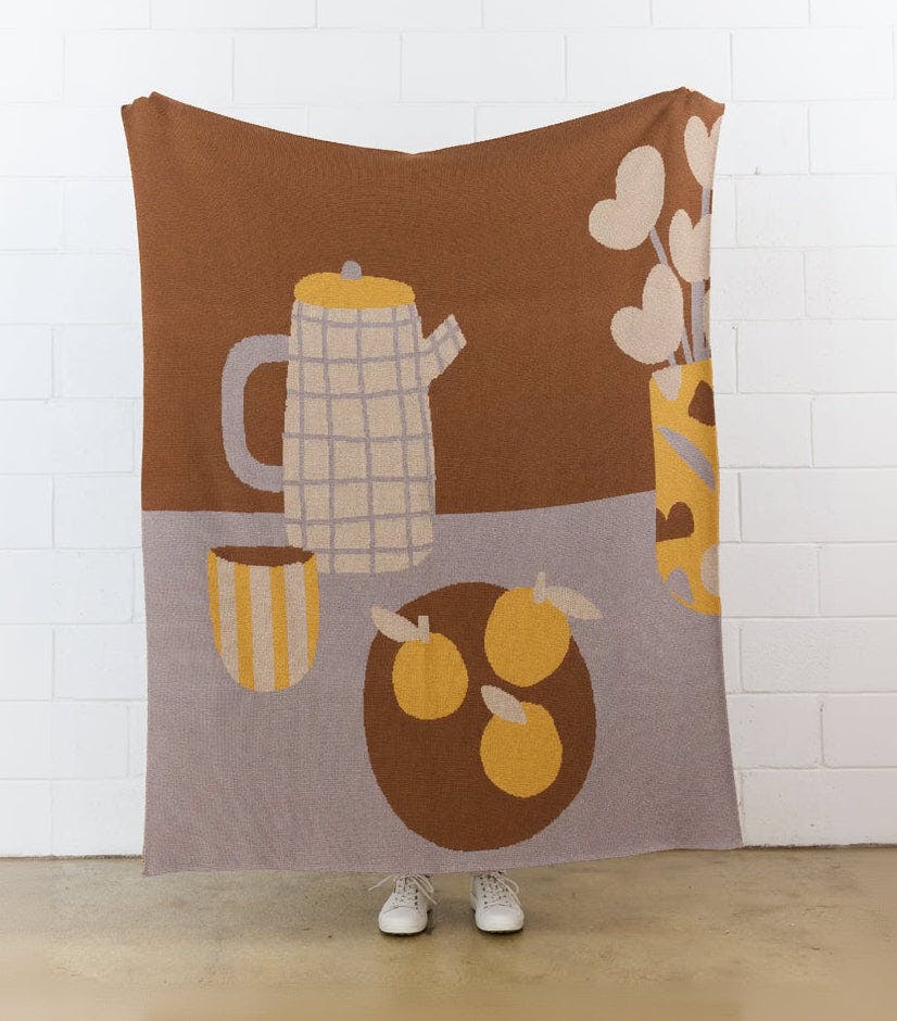 Breakfast Knit Blanket