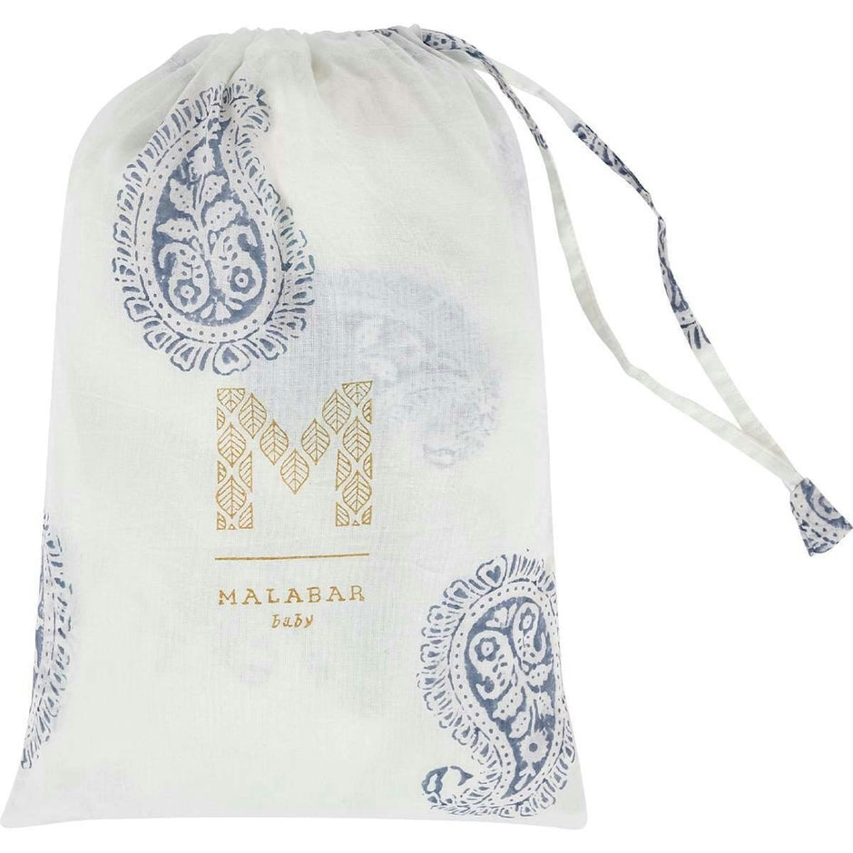 Block-Printed Cotton Fitted Crib Sheet