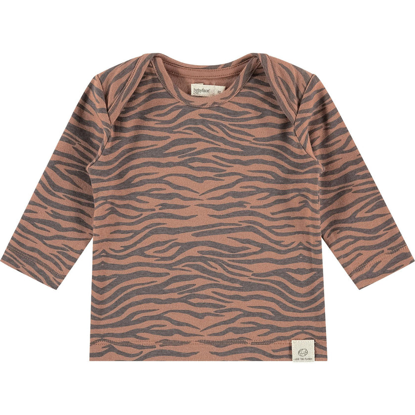 Knit Animal Print Long Sleeve Shirt