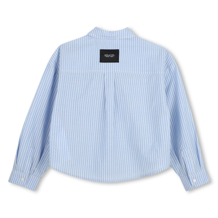 Blue Striped Daisy Shirt