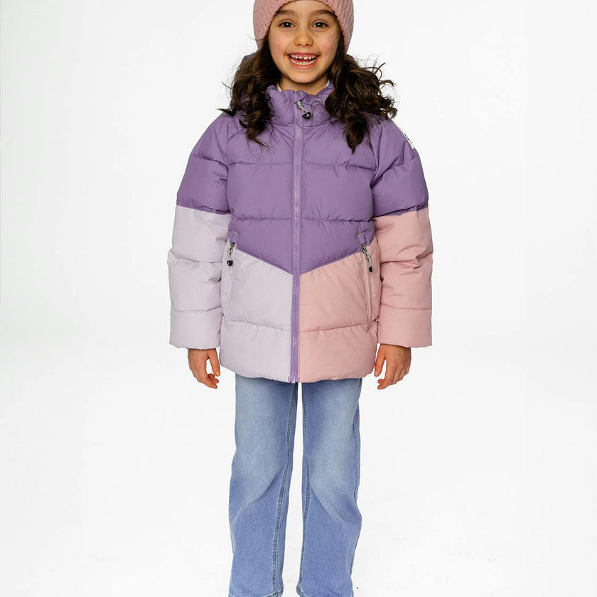 Color-Block Winter Jacket Violet