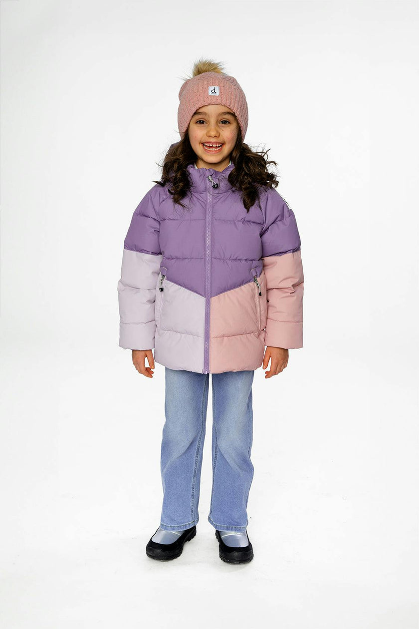 Color-Block Winter Jacket Violet