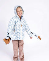 Kids Waterproof Mitten in Hydrangea