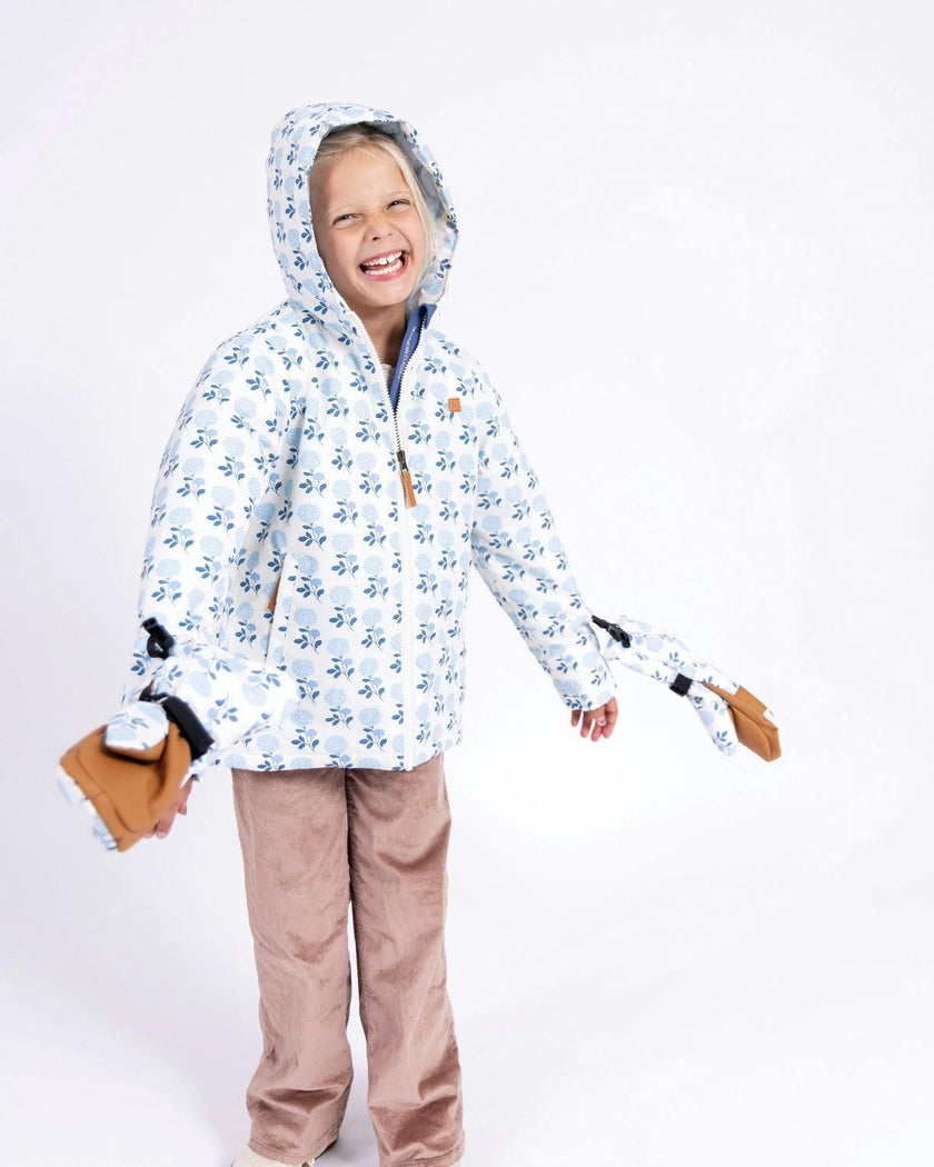 Kids Waterproof Mitten in Hydrangea