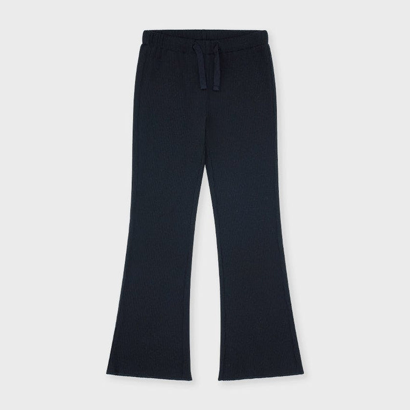 Organic Cotton Slim Flare Ribbed Pant