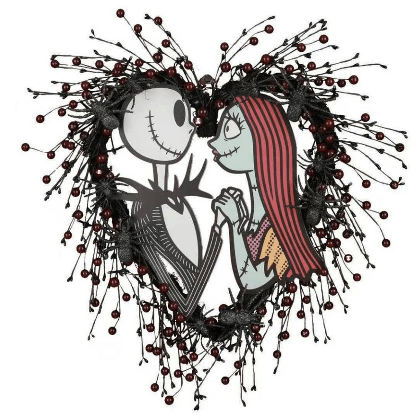 Disney® Jack Skellington and Sally Halloween Wreath Pre-Lit