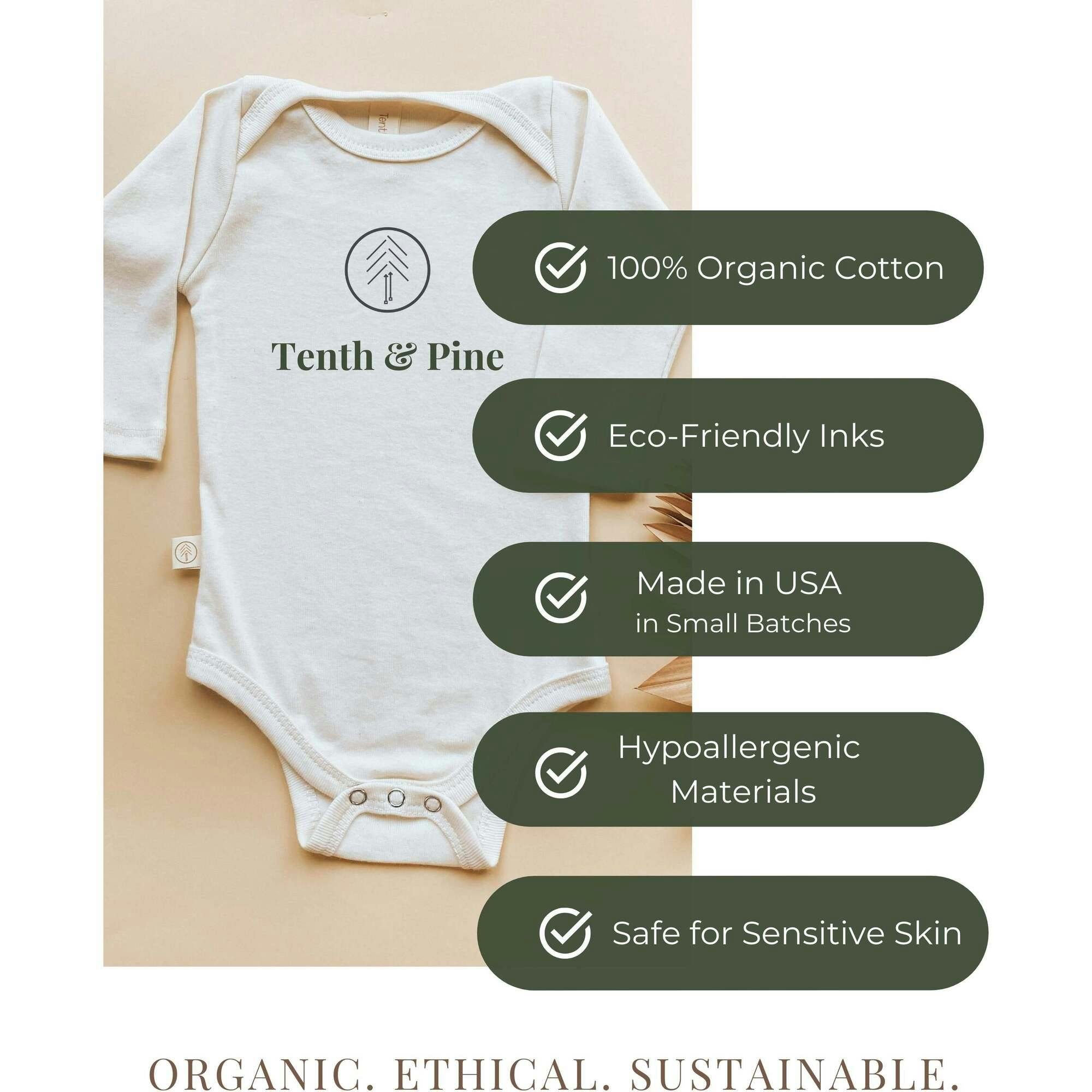 Santa's Favorite Elf Organic Baby Bodysuit Long Sleeve