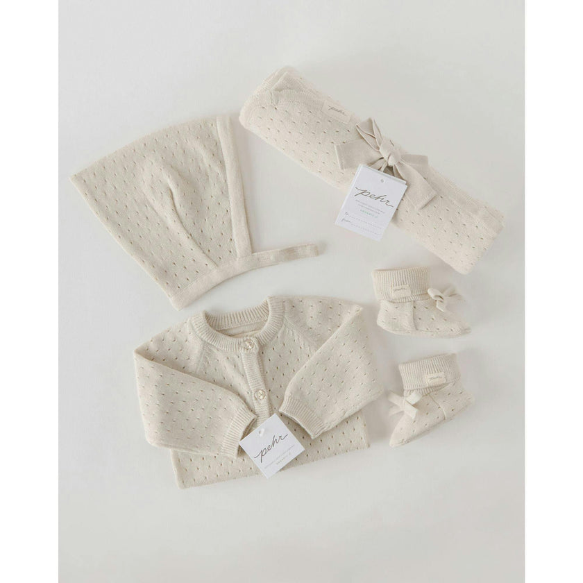 Pointelle Knit Gift Set - Natural