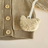 Bear Sherpa Pacifier Clip