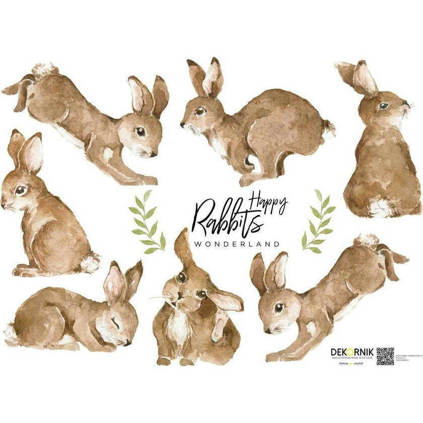 Happy Rabbits Wonderland Wall Decal Set