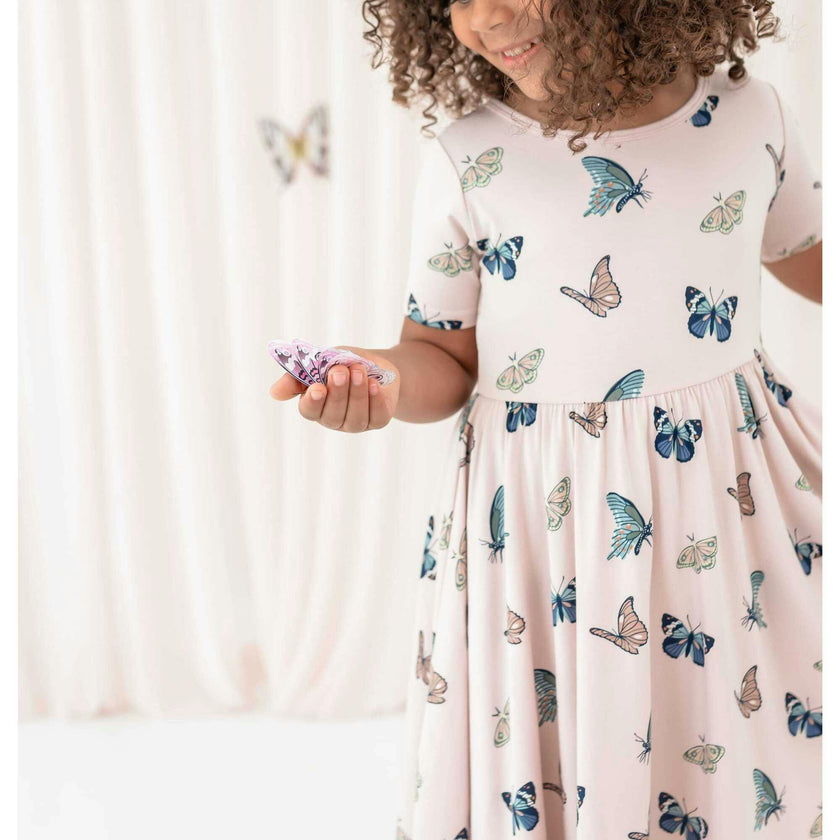 Twirl Dress, Blush Butterfly