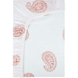 Block-Printed Cotton Fitted Crib Sheet