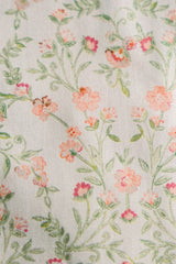 Apricot Meadow Timeless Floral Ruffle Zipper Pouch Lilac Vine Scroll