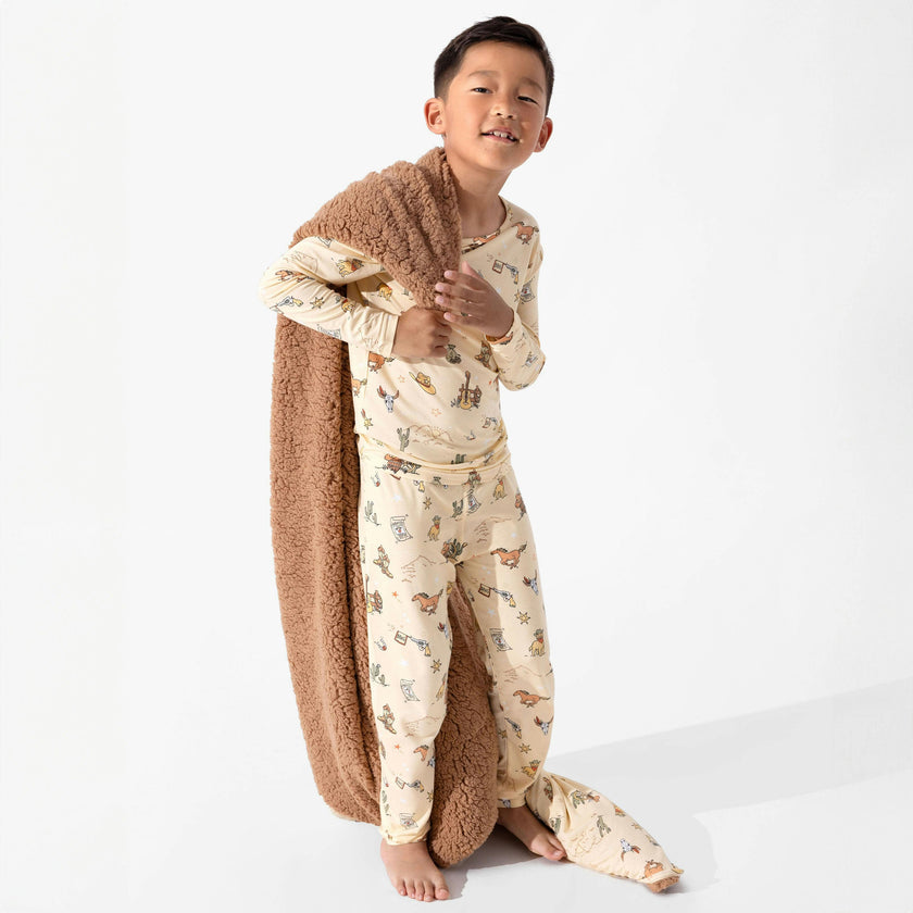 Cowboy Bamboo Sherpa Blanket
