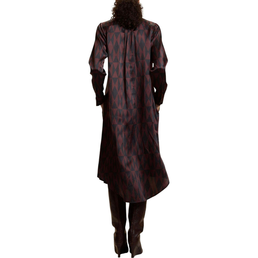 Silk Pintuck Shirt Dress
