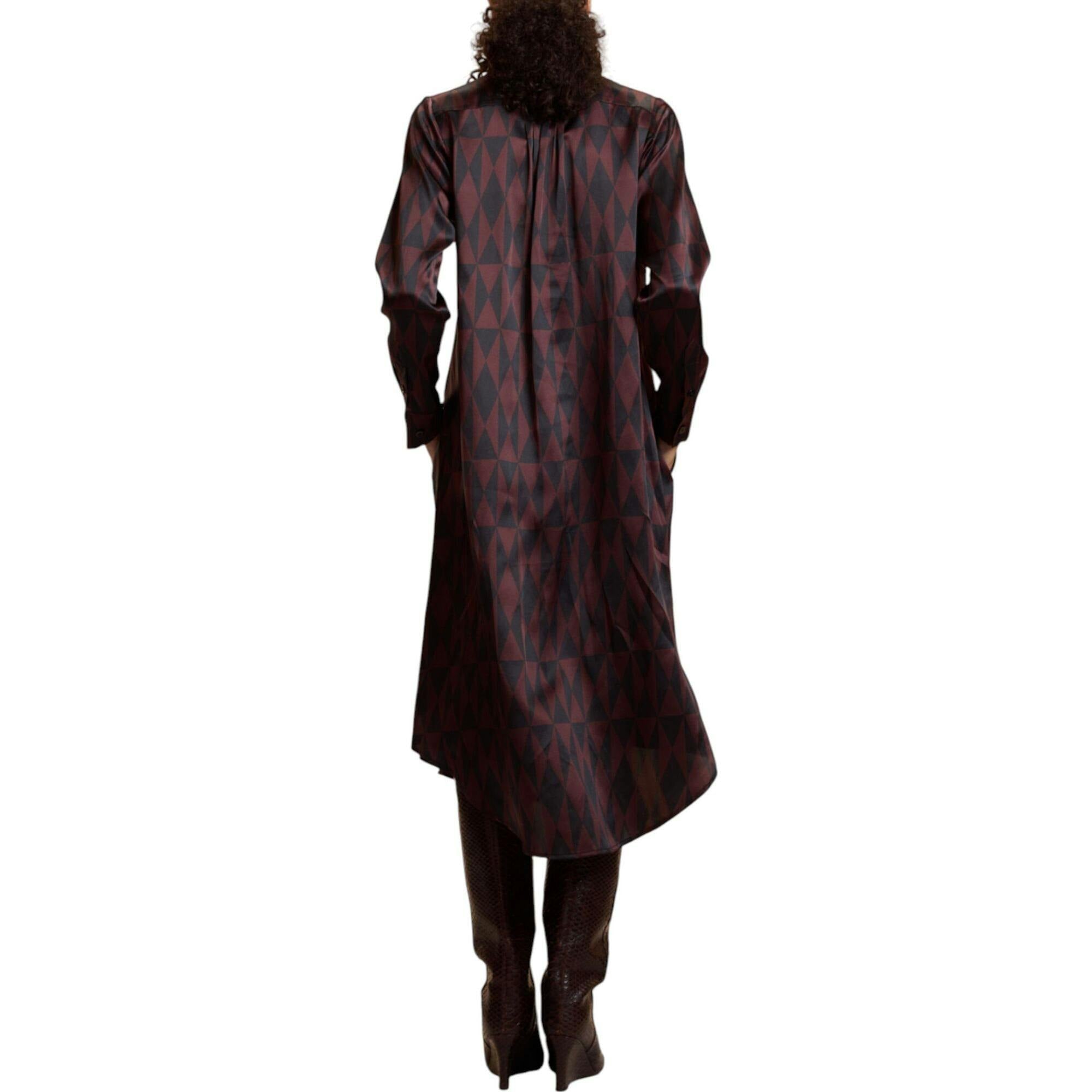 Silk Pintuck Shirt Dress