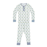 Posy Floral Block Print Two Piece Kids Henley Pajamas