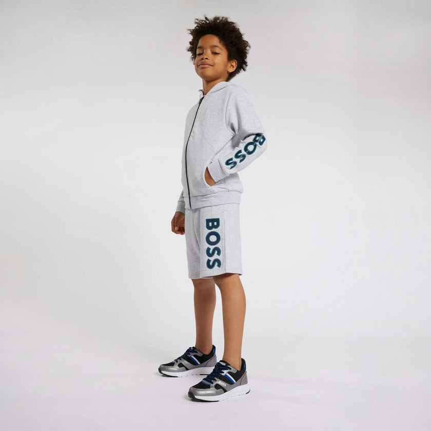 Gray Side Logo Shorts