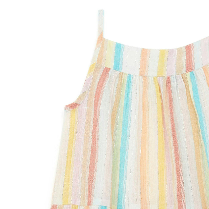 Striped Lurex Swing Top