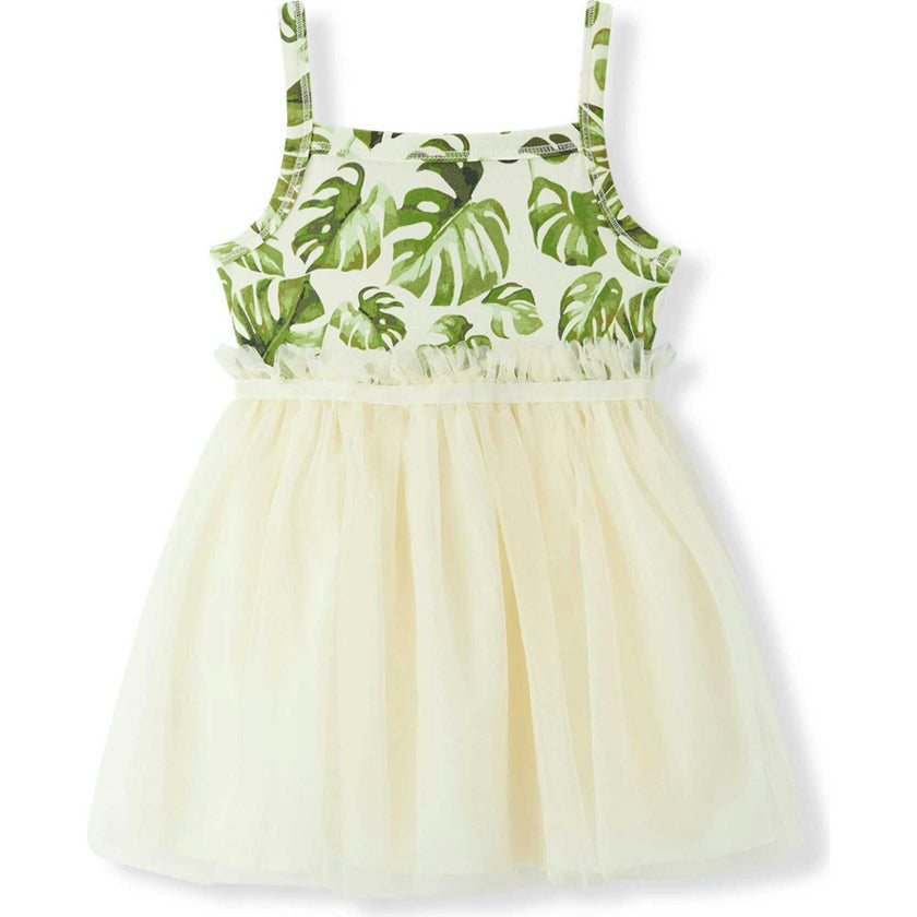Island Leaf Cotton Stretch Ballet Dress