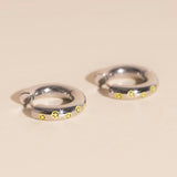 Smiley Chunky Rounded Huggie Hoop Earrings