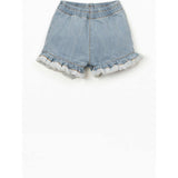 Frayed Hem Denim Shorts