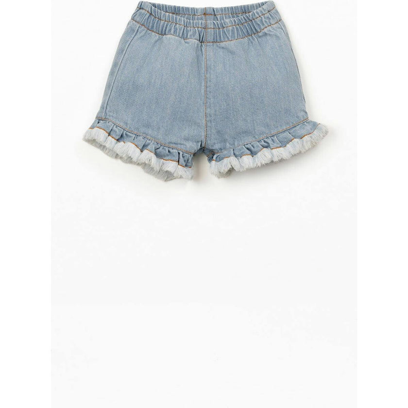 Frayed Hem Denim Shorts