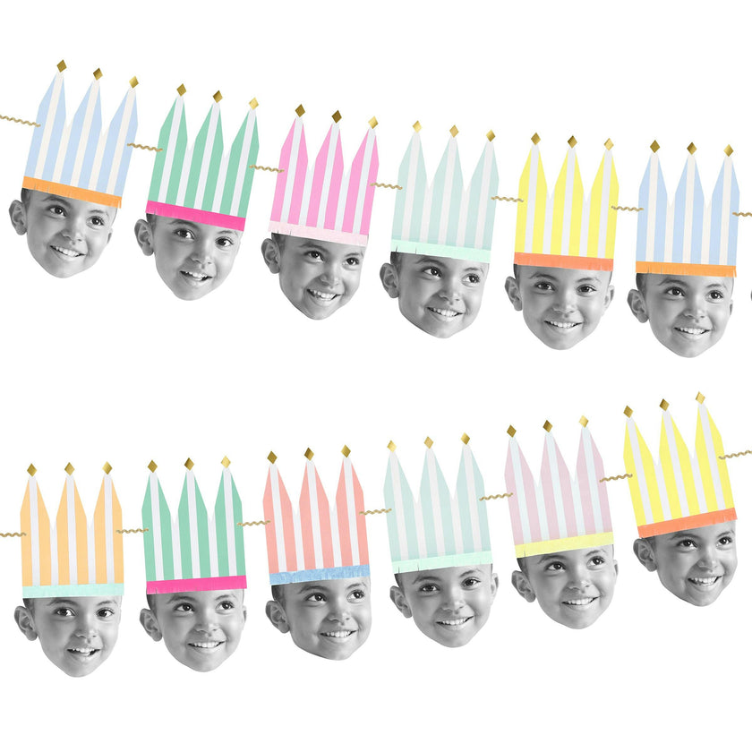 DIY Photo Party Crown Garland