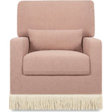 Crawford Boucle With Tassel Fringe Pillowback Comfort Swivel Glider