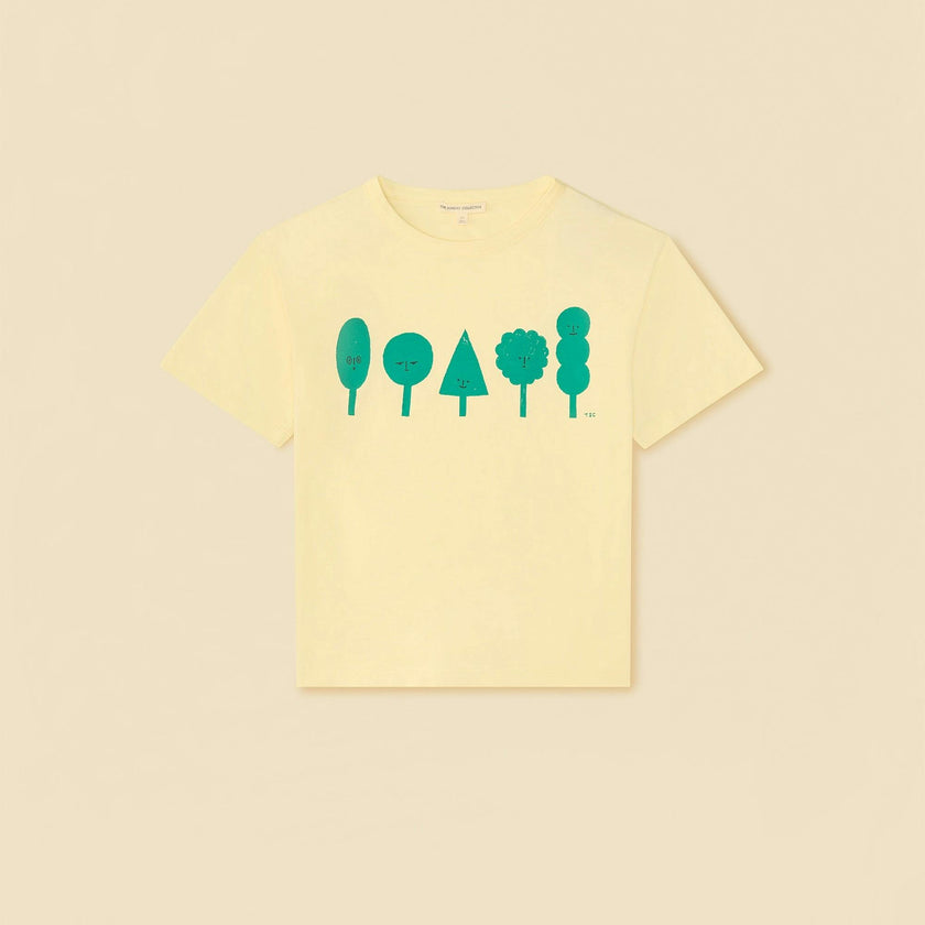 Organic Mineral Dye Weekend Tee in Forest Friends