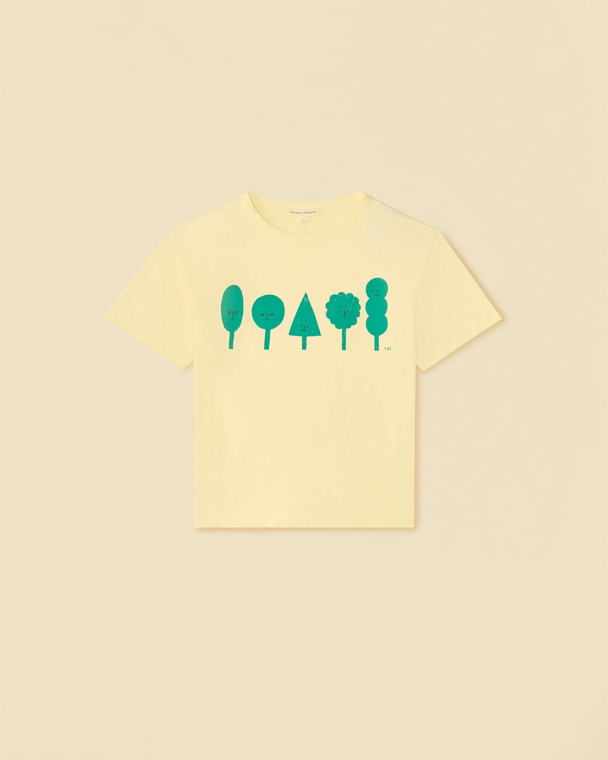 Organic Mineral Dye Weekend Tee in Forest Friends