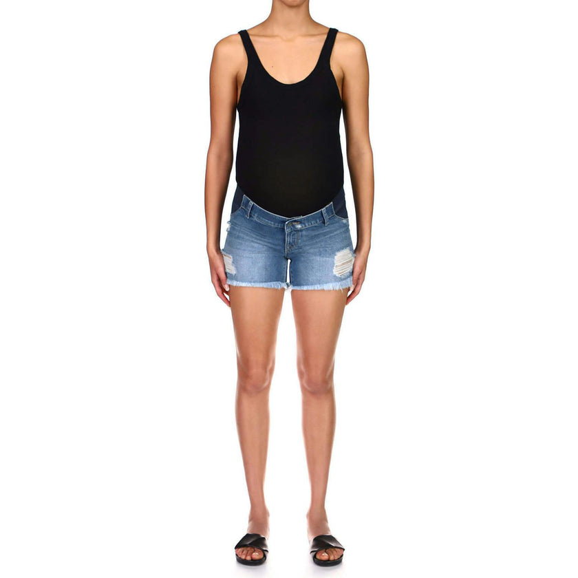 Karlie Boyfriend Maternity Jean Short | Sprawling