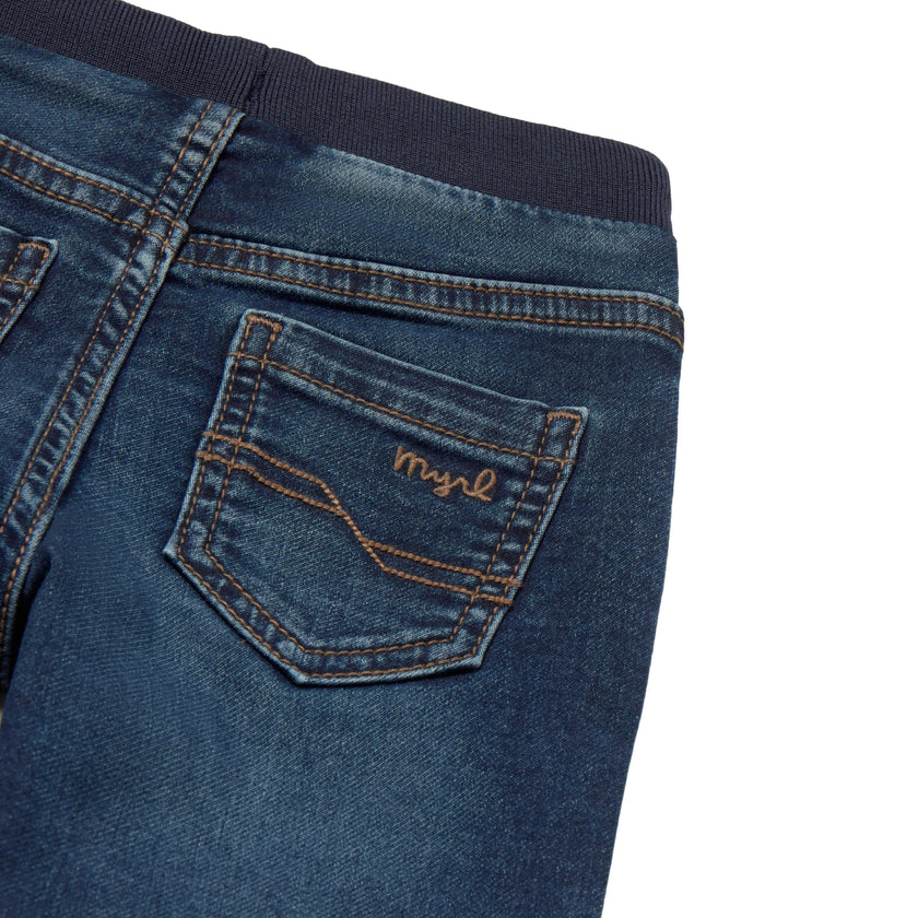 Dark Denim Jogger Pants